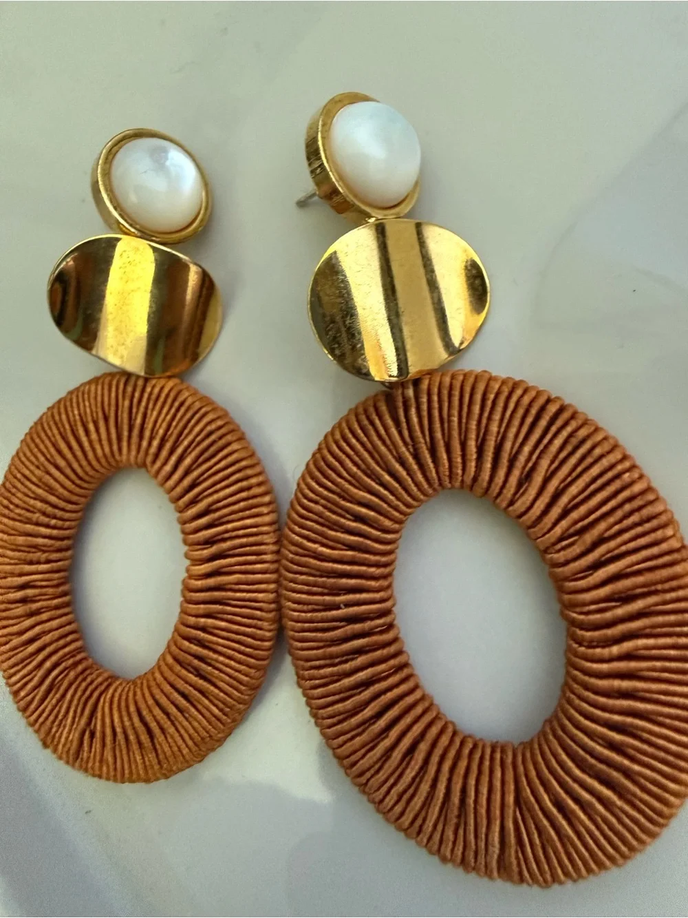 Lizzie Fortunato Harvest Moon Oval Drop Earrings -